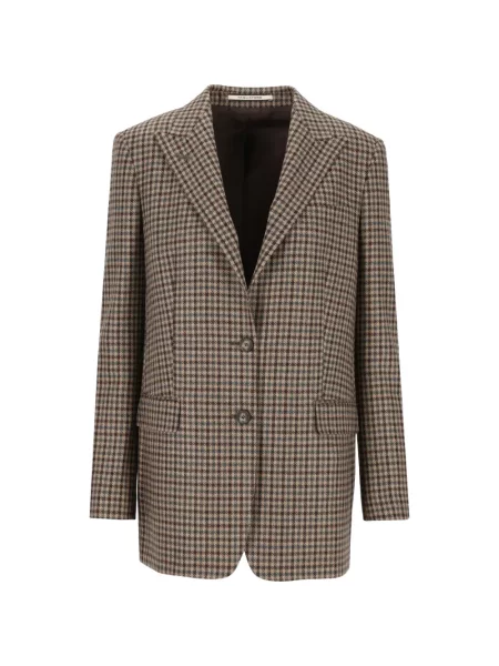 Jakna Tagliatore s houndstooth uzorkom smeđa