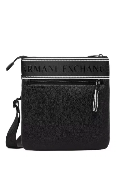 Geantă crossbody Armani Exchange cu autograf negru