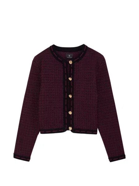 Cardigan Anine Bing din tweed roșu