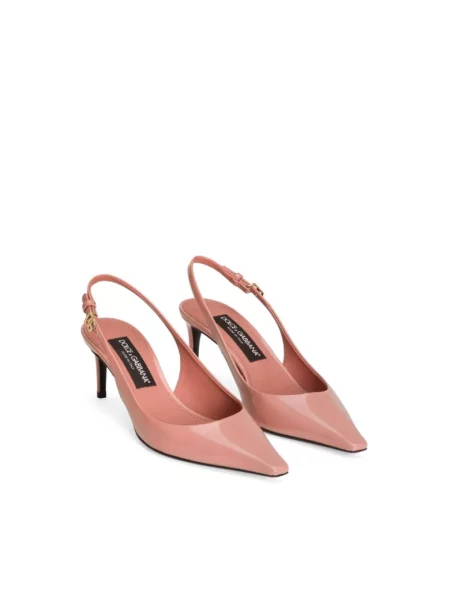 Czółenka Dolce And Gabbana skórzana różowa
