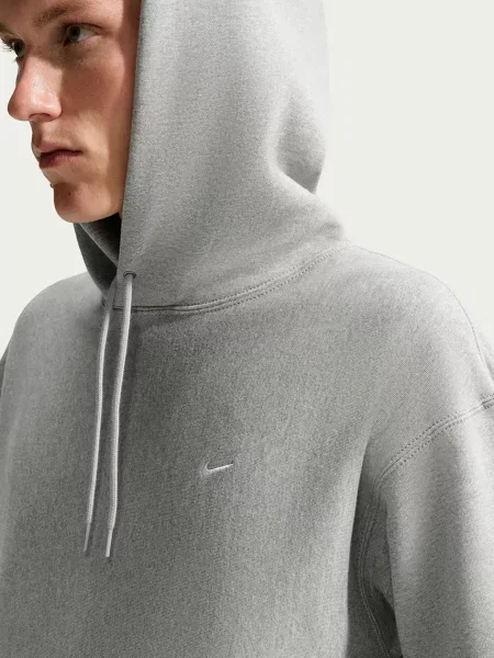 Nike Sportswear kapucnis melegítőfelső férfi pamuttal Solo Swoosh szürke