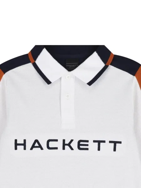 Koszulka polo dziecięca Hackett biała