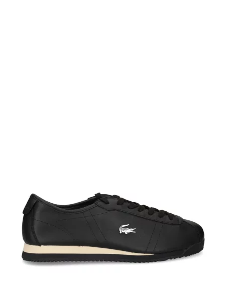 Sneakerși Lacoste din piele cu autograf negru