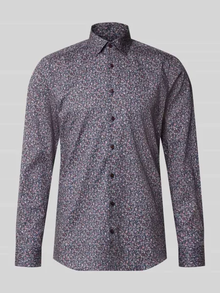 Body Koszula biznesowa o kroju slim fit z mieszanki bawełny Olymp Level 5 granatowa