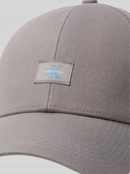 Czapka Calvin Klein Monologo Woven Patch Trucker Cloudburst Universal szara