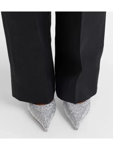 Pantofi cu toc Mcqueen din satin cu tepi