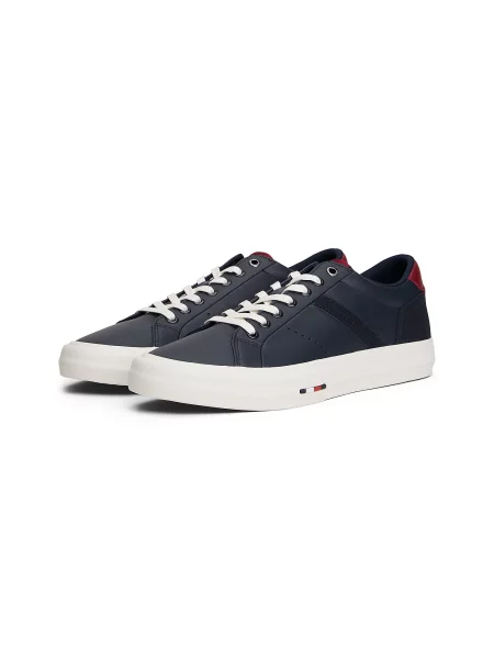 TOMMY HILFIGER Nízke tenisky tmavomodrá / burgundská