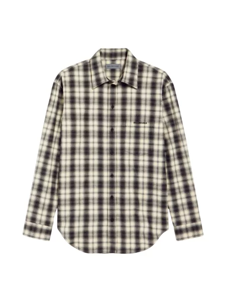 Koszula Balenciaga w kratę flanelowa
