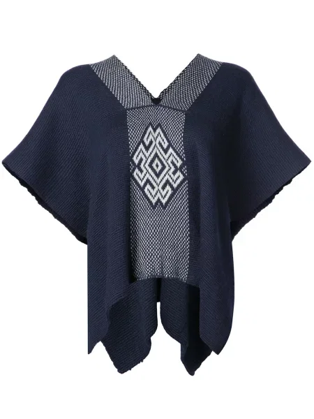 Top Voz cu decolteu în V drapat albastru