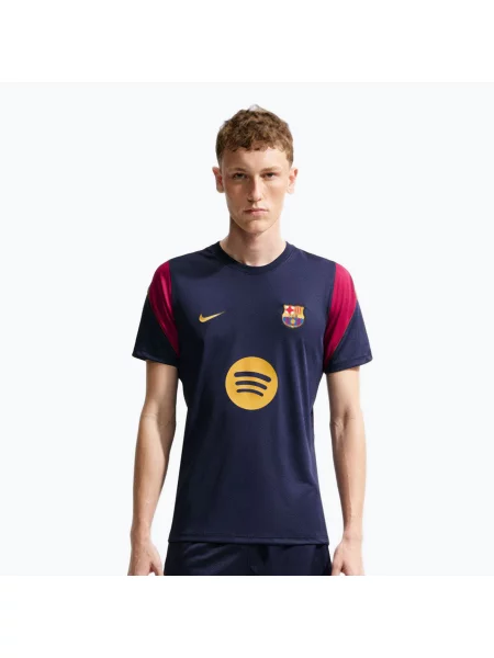 Tricou de fotbal pentru bărbați Nike FC Barcelona Strike Soccer Dri-Fit blackened blue/noble red/mineral yellow roșu