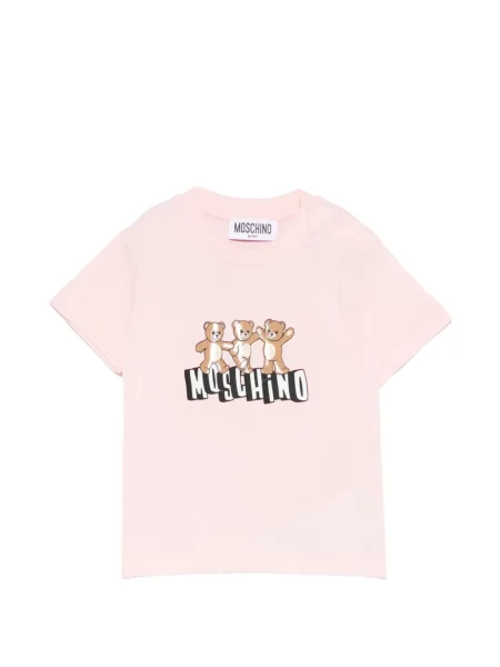 Koszulka dziecięca Moschino różowa
