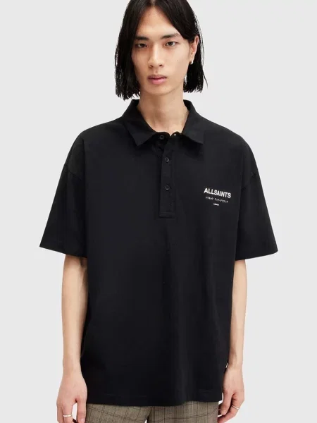 Футболка Allsaints з принтом чорна