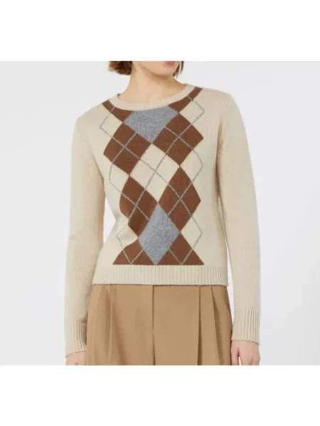 Sweter Max Mara wełniany beżowy