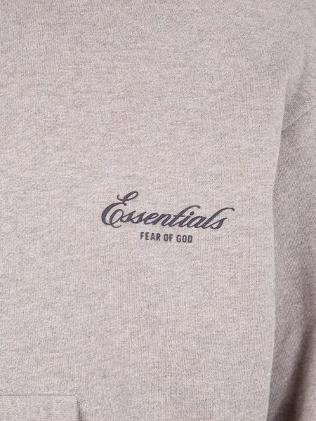 Hoodie Fear Of God Essentials με αυτόγραφο καφέ