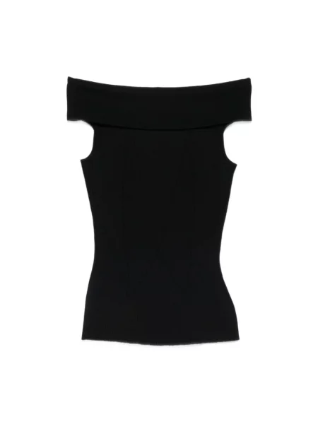 Top Givenchy z odkrytymi ramionami czarny