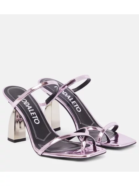 Usnjene mules Nodaleto roza