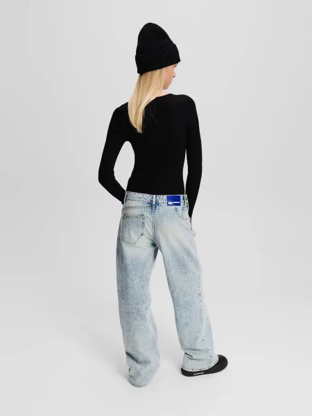 Прямые джинсы Karl Lagerfeld Jeans голубые