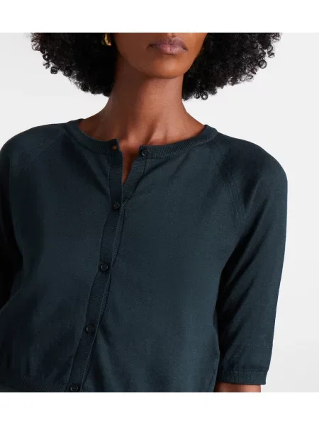 Decupat cardigan 's Max Mara de mătase verde