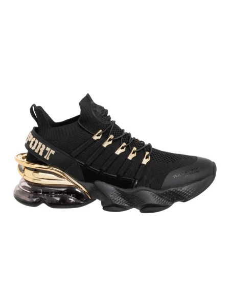 Plein Sport Buty Mężczyzna 43 EU Sneakersy Gen. Gładki Wzór Zapięcie Na Sznurowadła czarny