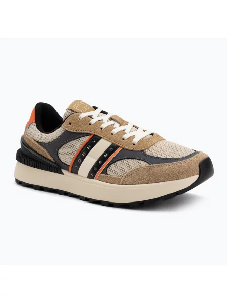 Pantofi pentru bărbați Tommy Jeans TJM Technical Runner Ess dark dune