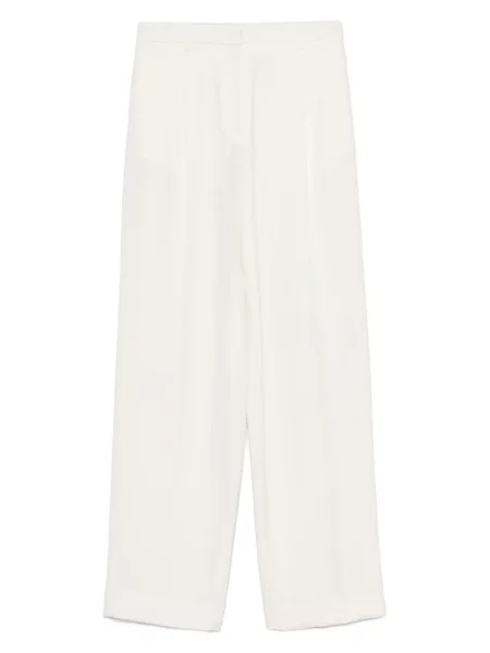 Pantaloni A.m.g. plisate alb