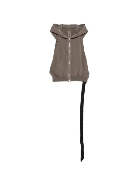 Vestă Rick Owens Drkshdw fără mâneci cu glugă gri