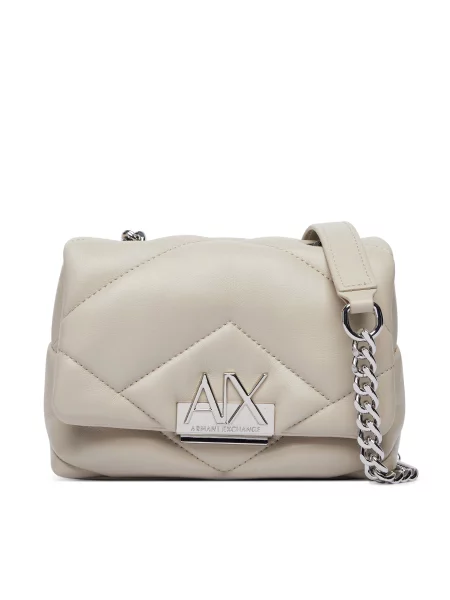 Armani Exchange crossbody torba za žene od imitacije kože bež