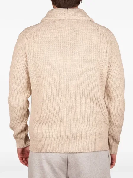 Gulerat cardigan Filippo De Laurentiis tricotate