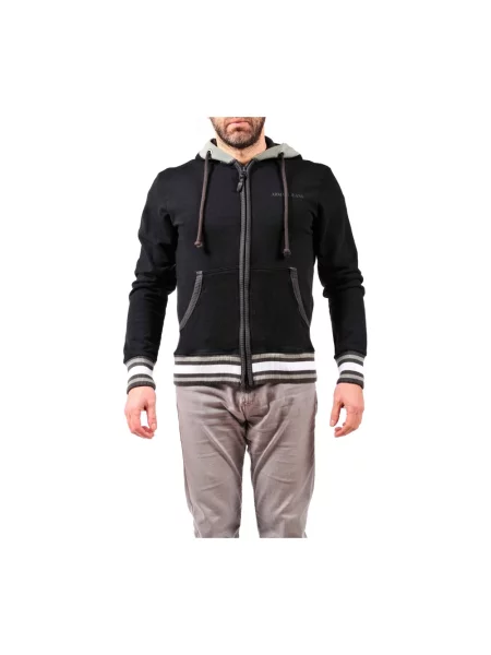 Bluza z kapturem Armani Jeans z kapturem czarna