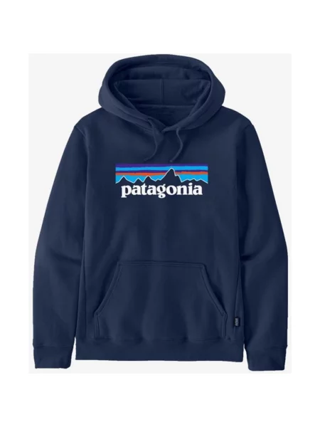 Bluza z kapturem Patagonia Logo Uprisal ciemnogranatowa XS niebieska