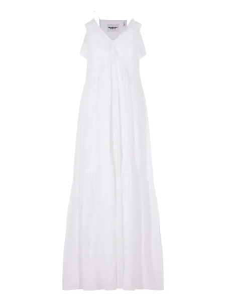 Maksi sukienka maxi Marant Etoile garniturowa na ramiączkach biała