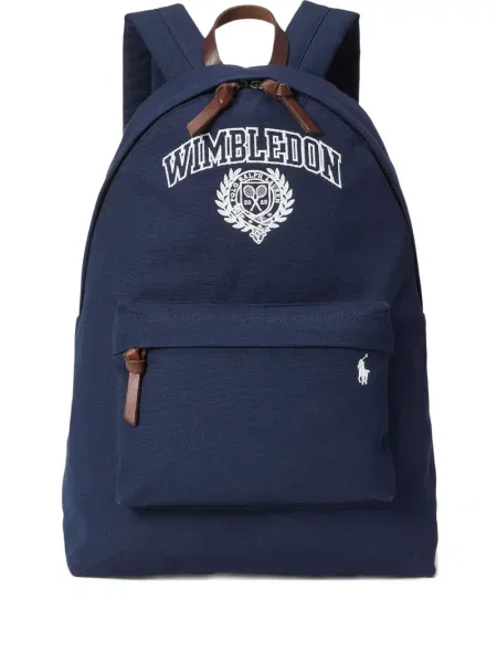 Tricou Polo Ralph Lauren din piele cu broderie în carouri maro