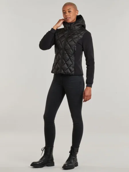 Klasické sako Superdry s kapucňou čierna