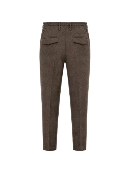 Pantaloni Eleventy cu cordon maro