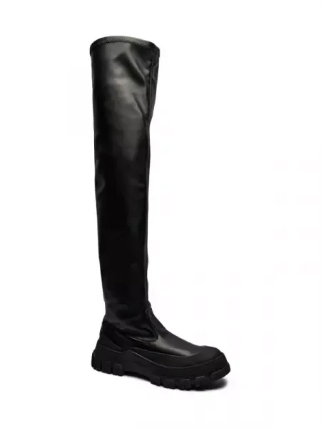 Weekend MaxMara Cizme lungi Ballata cu adaos de piele negru