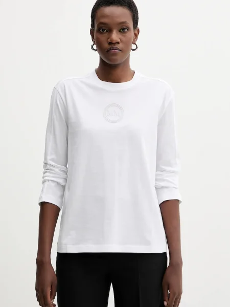 Majica z dolgimi rokavi MM by Max Mara SORRISO bela