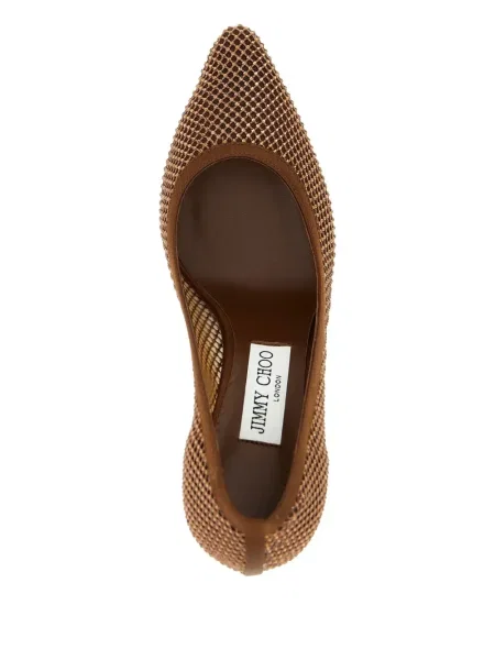 Tinklinės bateliai Jimmy Choo su kristalais ruda