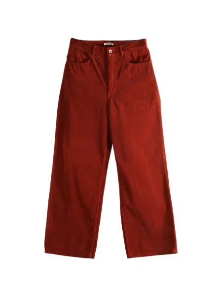 Pantaloni Auralee de catifea cord roșu