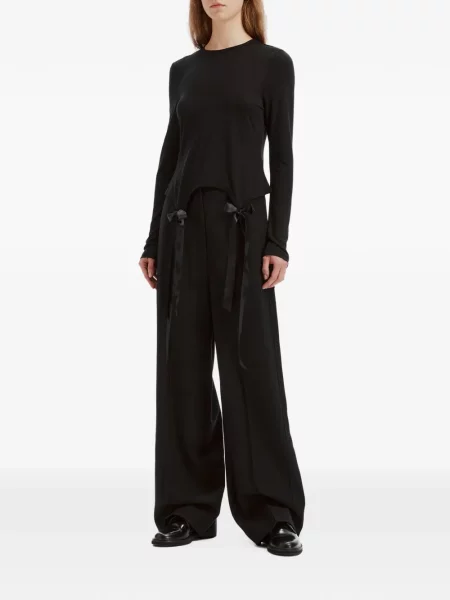 Lung tricou Simone Rocha cu funde negru