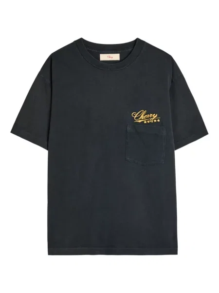 Krátké tričko Cherry La černé