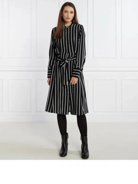 Tommy Hilfiger Rochie ARGYLE STRIPE negru