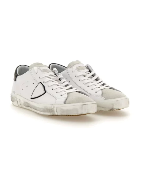 Sneakersy Philippe Model skórzane do tenisa białe