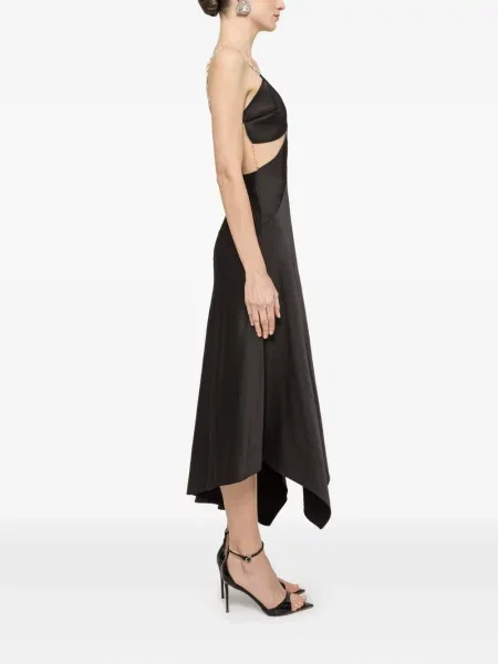 Rochie midi Nissa de cristal de costum negru