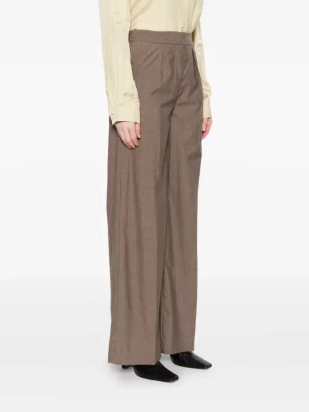 Pantaloni Joseph plisate maro