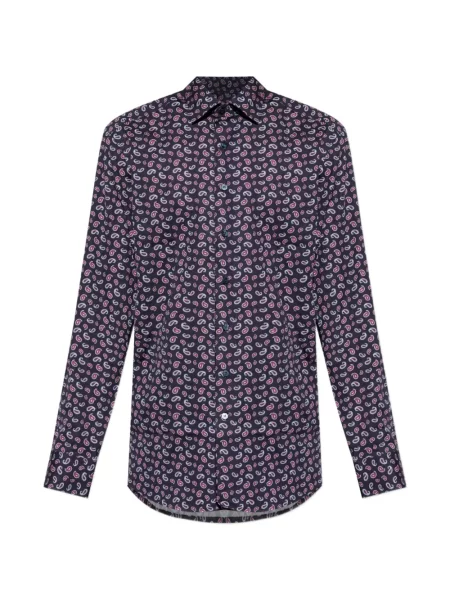 Cămașă Etro cu imagine cu model paisley albastru