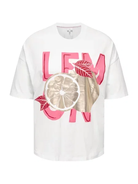 ONLY Carmakoma Tricou CARKOURTNEY auriu / roz deschis / roşu închis alb