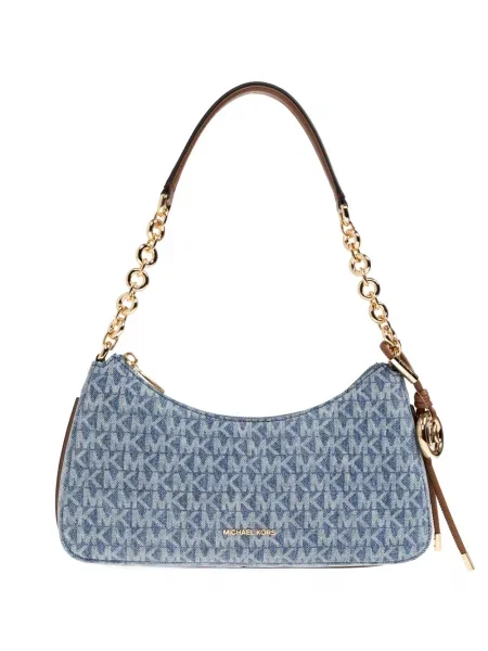 Sukienka wieczorowa Michael Michael Kors koronkowa wiązana garniturowa niebieska