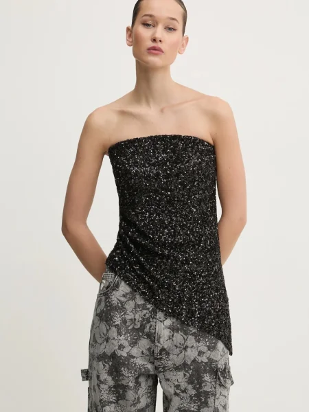 Bluza Aniye By za žene s aplikacijom crna