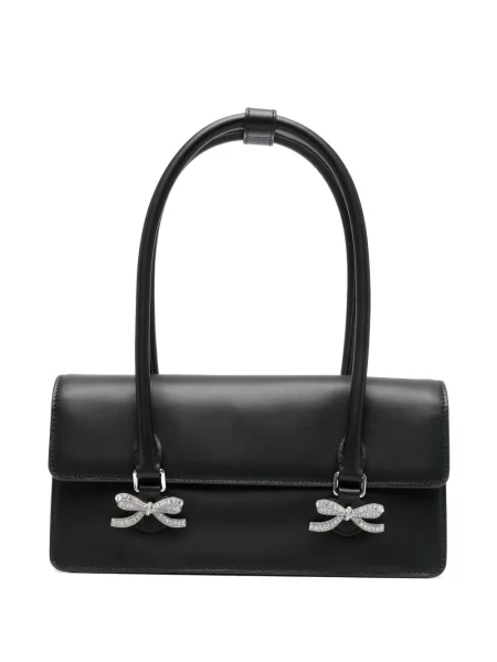 Geantă Self-portrait cu funde negru