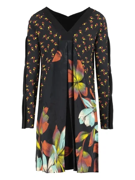 Rochie Etro cu model floral cu imagine de costum negru